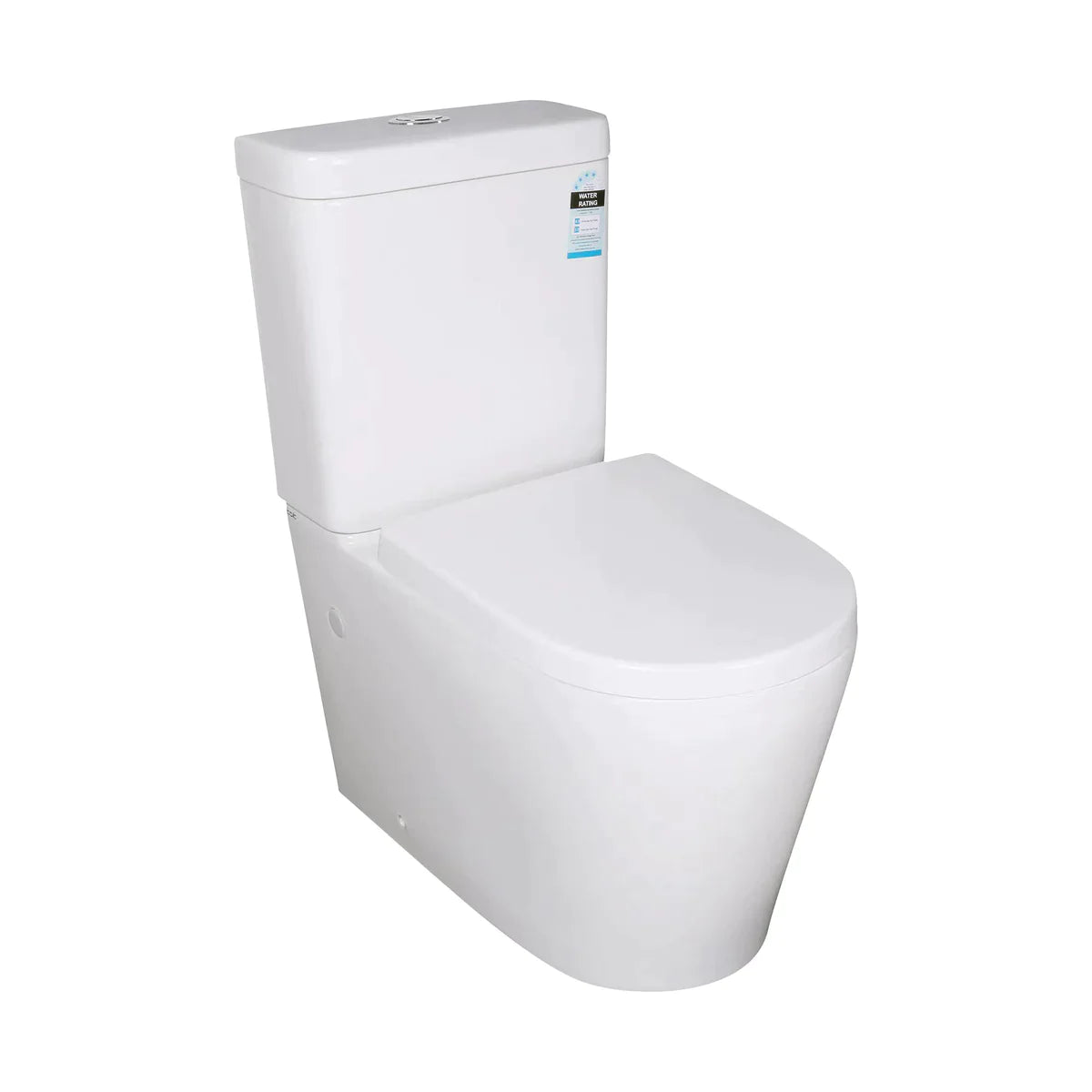 Kasey Back To Wall Toilet Suite: Modern, Space-Saving Design-White-KDK008C/KDK008P