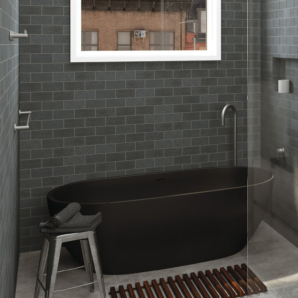 Fienza Kaya Single Towel Rail, 900mm, Gun Metal