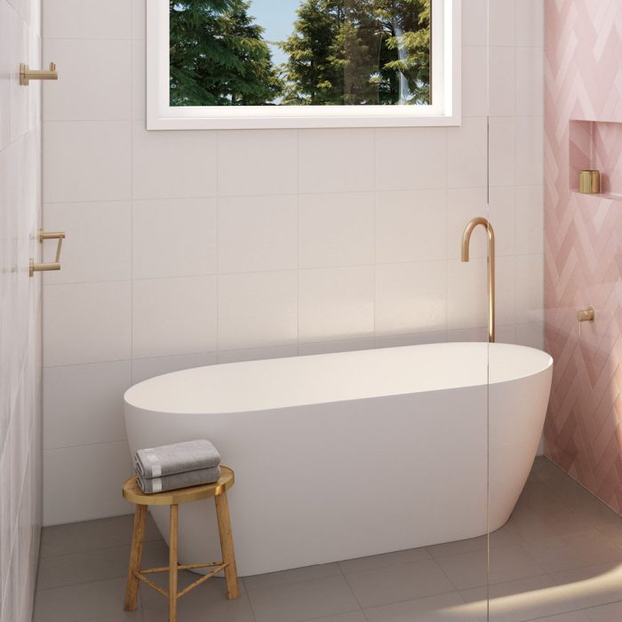 Fienza Kaya Single Towel Rail, 900mm, Urban Brass