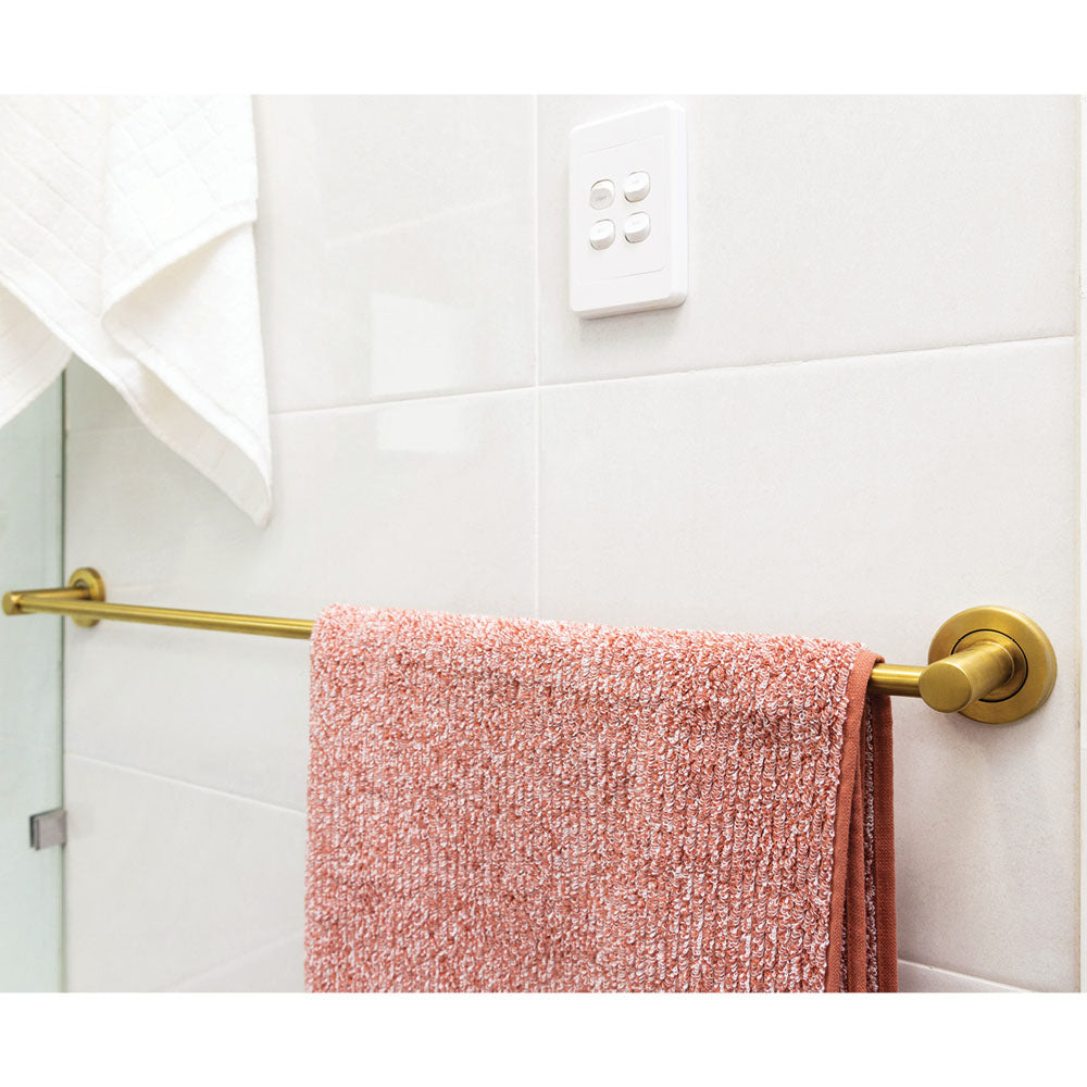 Fienza Kaya Single Towel Rail, 900mm, Urban Brass