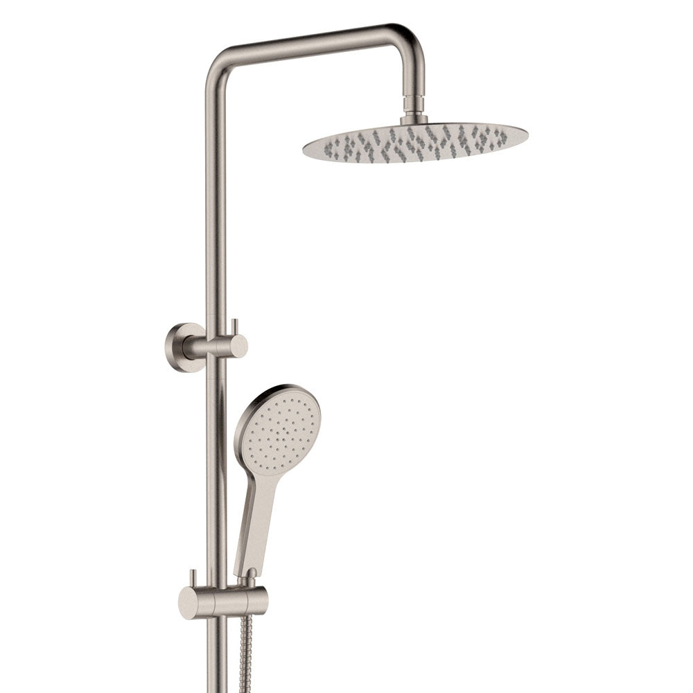 Fienza Kaya Twin Shower, Brushed Nickel