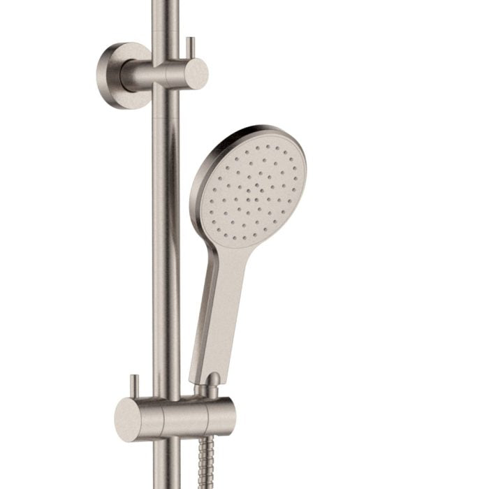 Fienza Kaya Twin Shower, Brushed Nickel