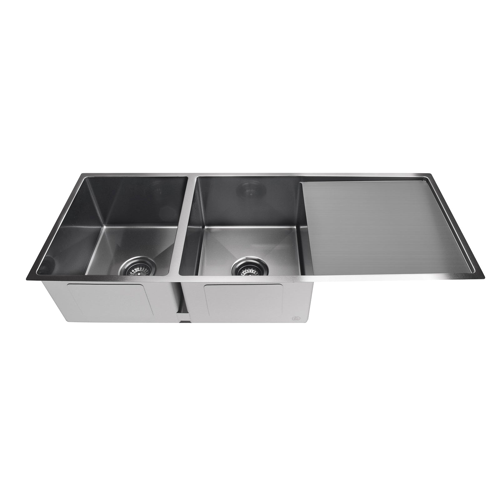 Kitchen Sink - Double Bowl & Drainboard 1160 x 440 - Gunmetal Black