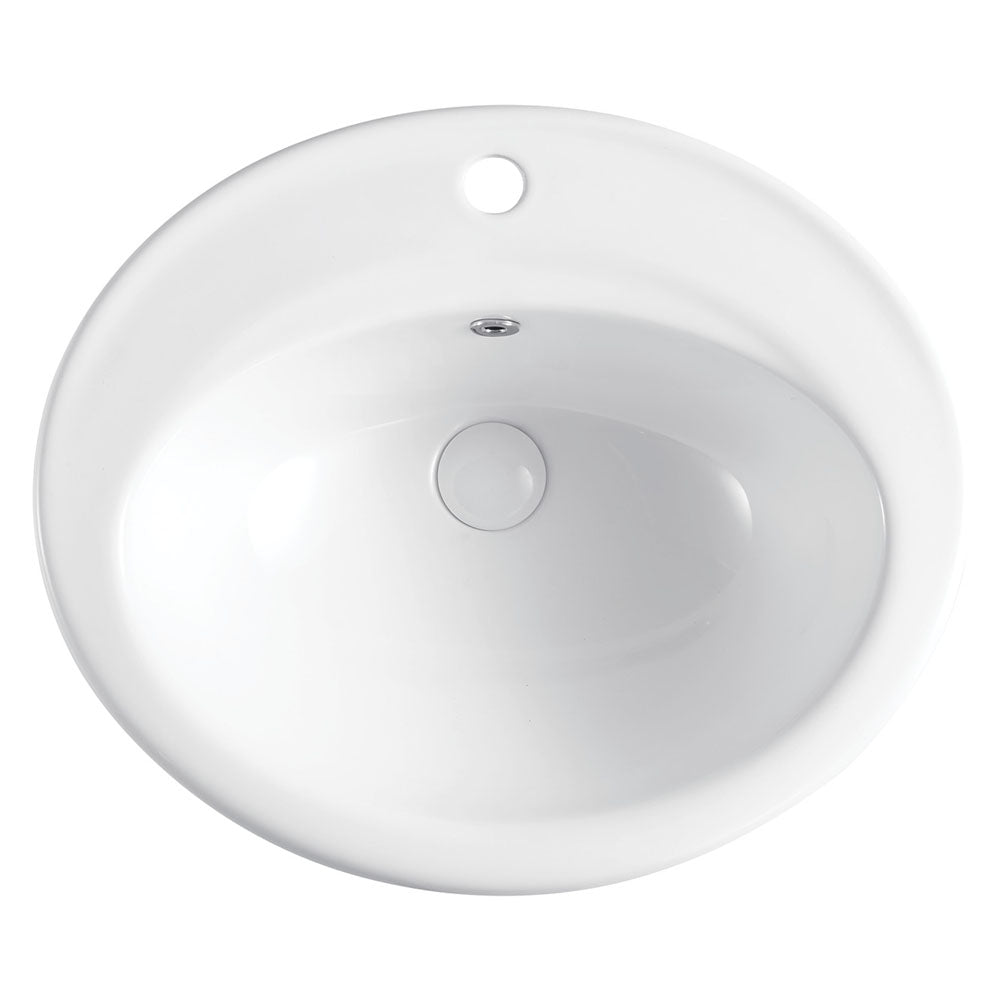 Fienza Lacy Fully-Inset Basin, 1 Tap Hole