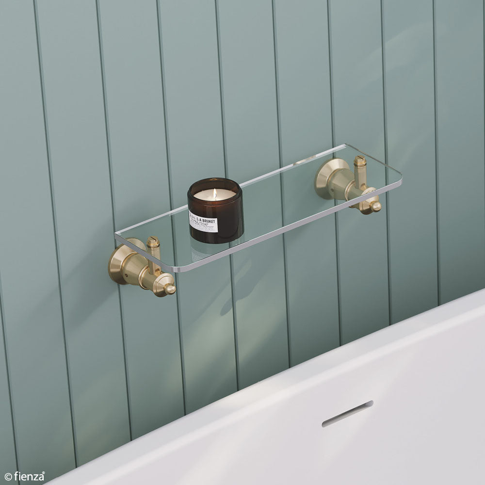 Fienza Lillian Glass Shelf, Urban Brass