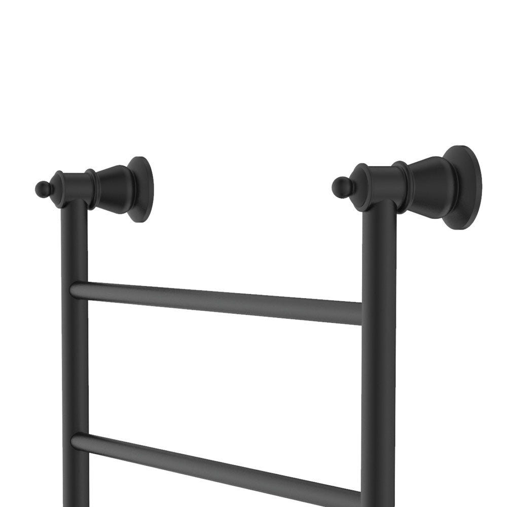Fienza Lillian Heated Towel Rail, 600 x 1200mm, Matte Black