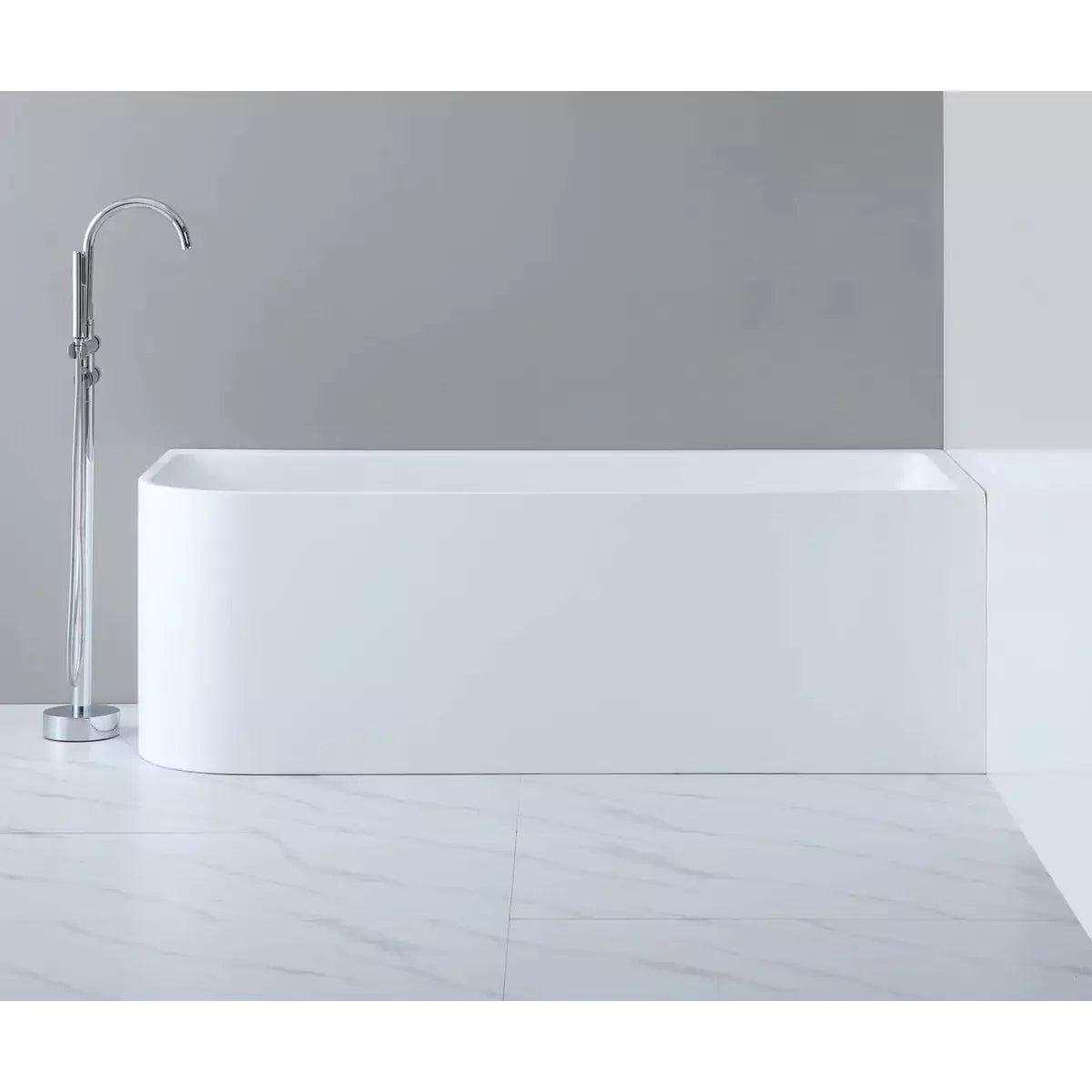 Glossy White Multi-Fit Bathtub, Versatile for Various Installations-CBT1400R-580