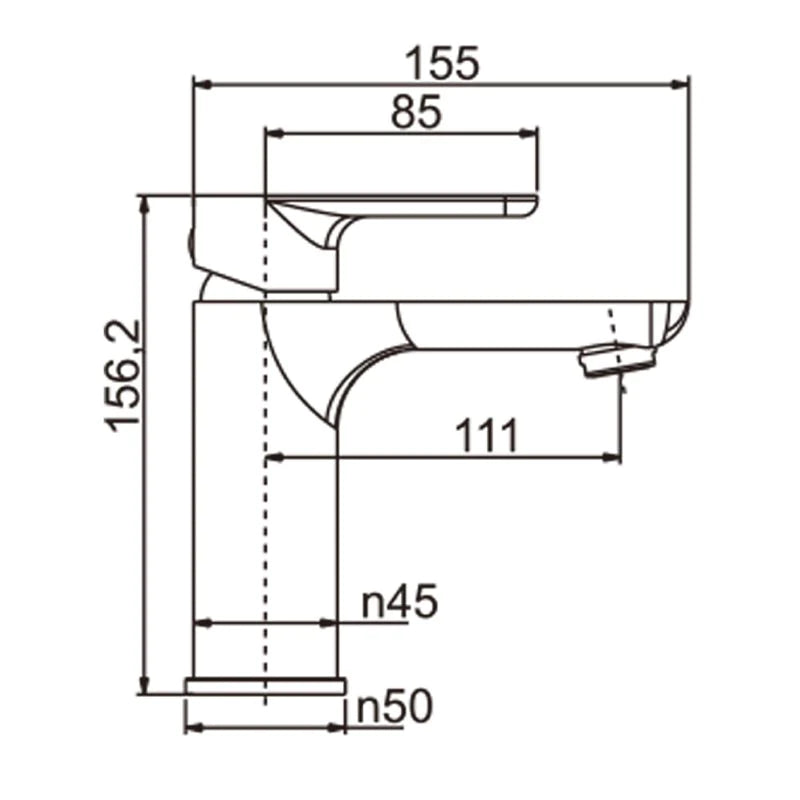 Norico Persano Basin Mixer: Modern chrome basin faucet by Norico-BT31.01
