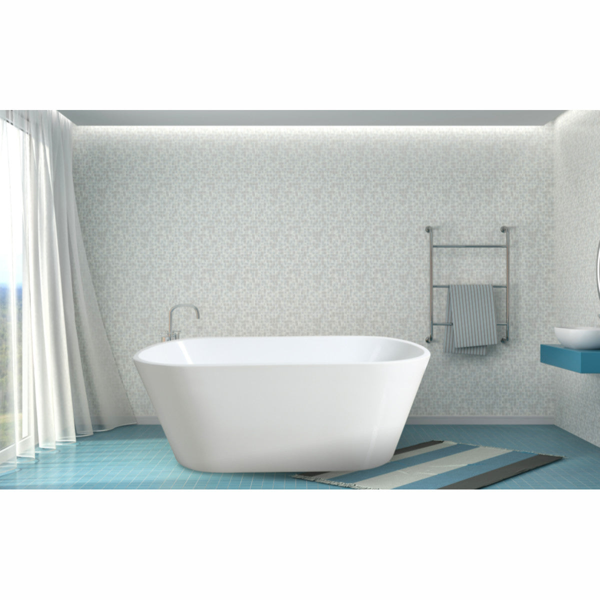 Ovia OBT1700KBT-3-1700 Bathtub: Stylish and Spacious Freestanding Tub, lifestyle