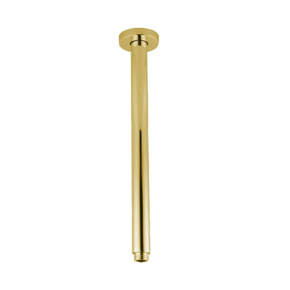 Pentro Round Ceiling Shower Arm: Modern Sleek And Stylish-400mm-Brushed Yellow Gold