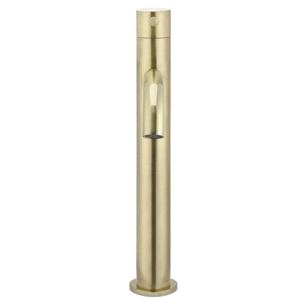 Meir Piccola Tall Basin Mixer Tap with 130mm Spout - PVD Tiger Bronze