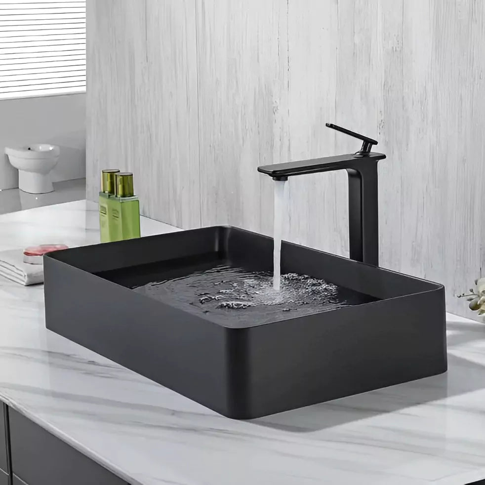 Quartz Art Basin: A sleek, Modern Sink Crafted from High-Quality Quartz Material-Matte Black-QZ6040-MB