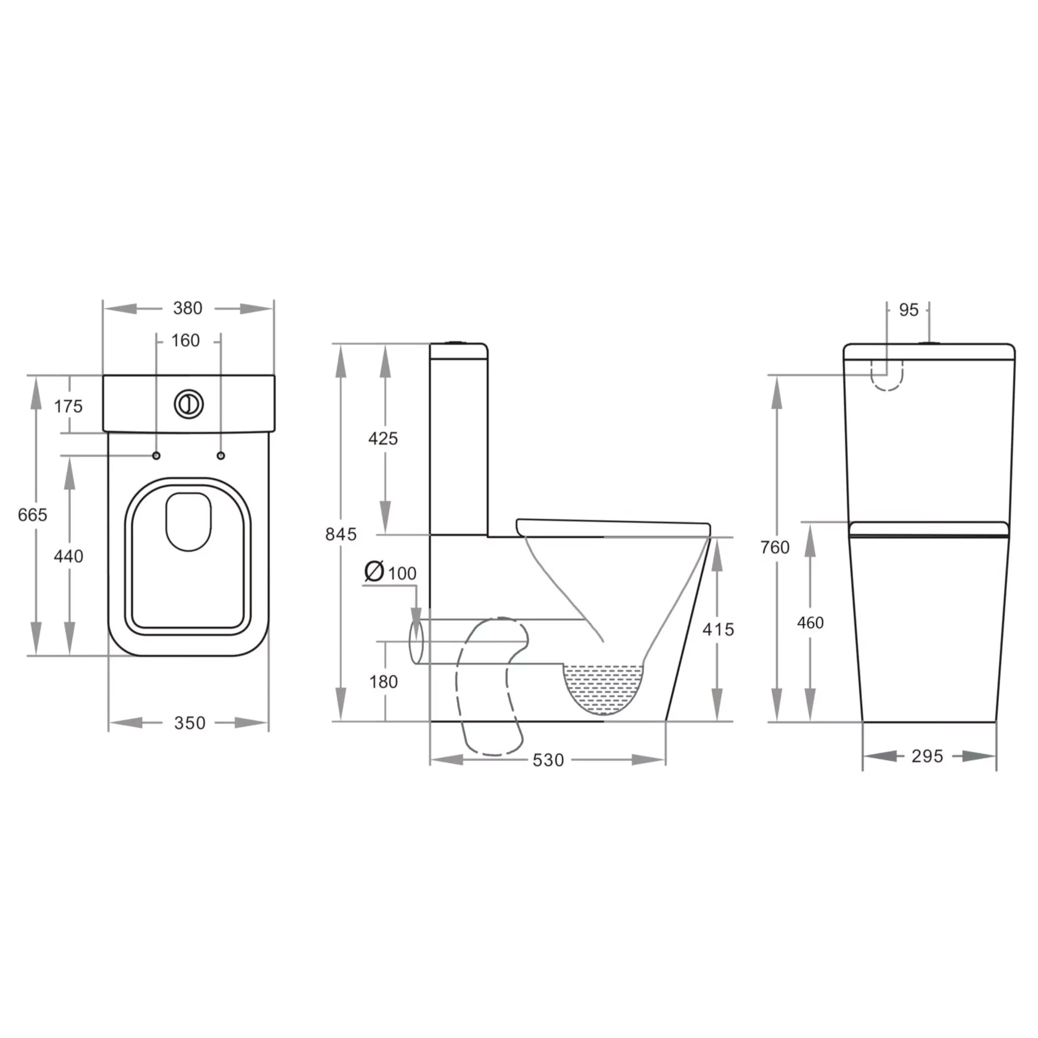 Qubist BTW Toilet Suite:Sleek Modern Bathroom Fixture