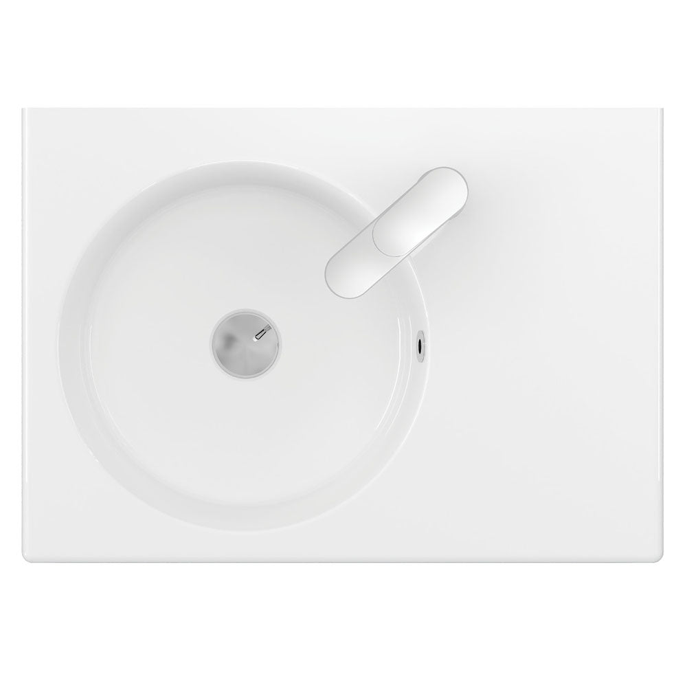 Fienza Reba Left Bowl Wall Basin, 1 Tap Hole