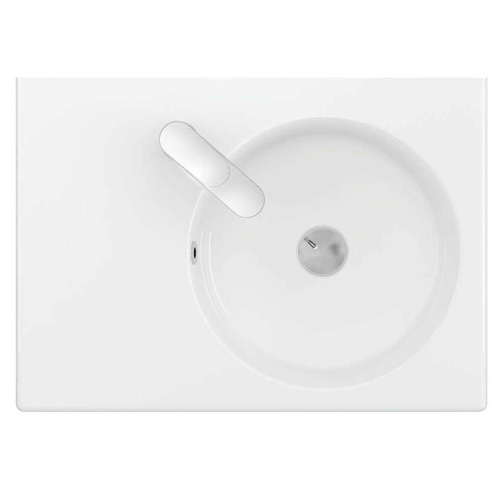 Fienza Reba Right Bowl Wall Basin, 1 Tap Hole