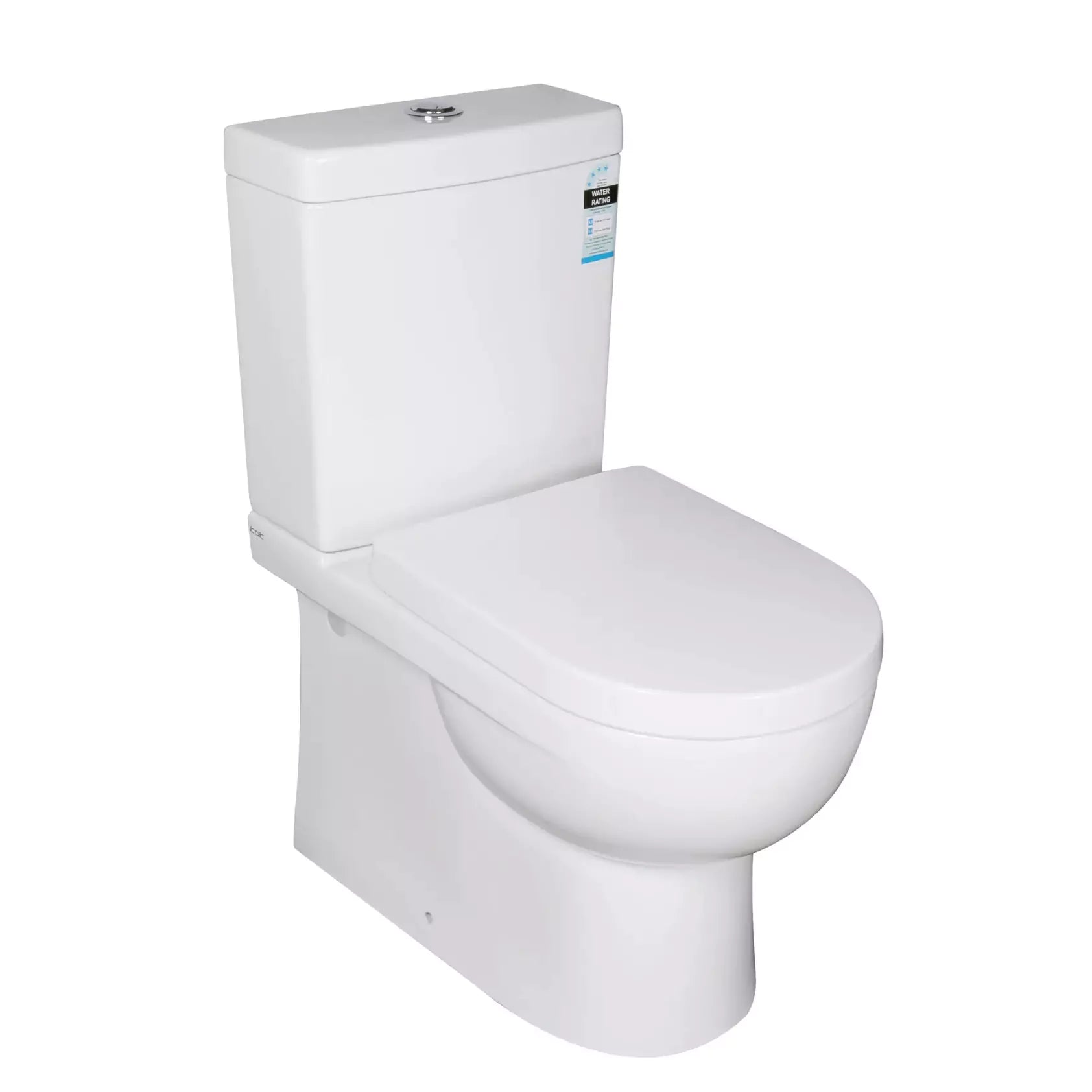 Rio Back To Wall Toilet Suite: Glossy white Toilet with Modern Design-Gloss-White-KDK013C/KDK013P