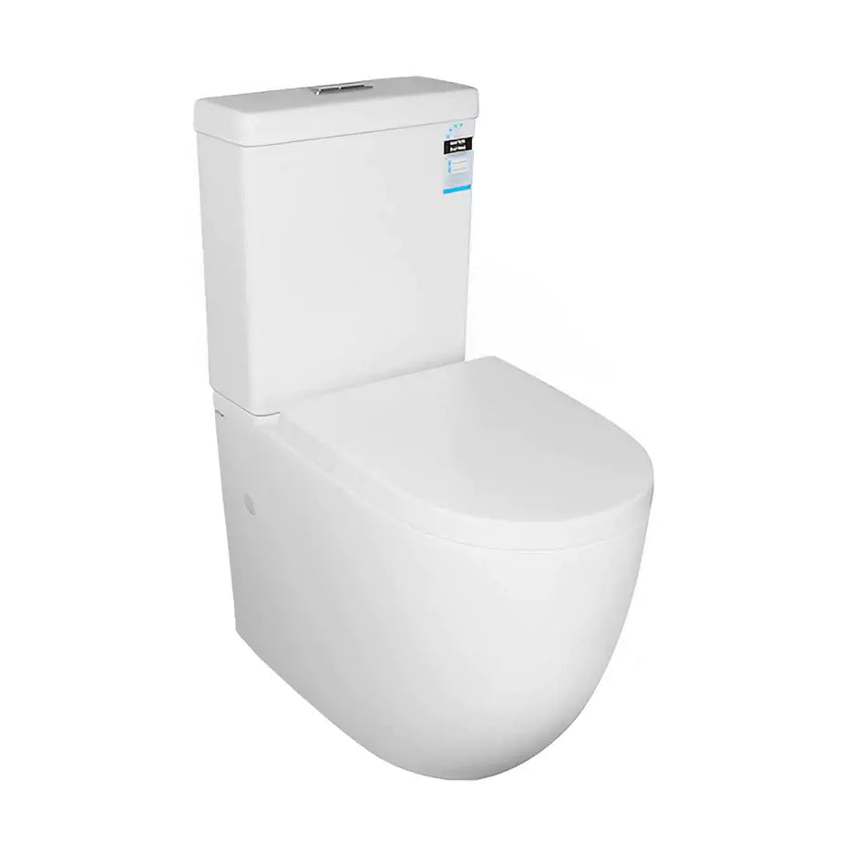 Rola Short Projection Toilet Suite: A Compact Toilet Suite Designed for Smaller Spaces-Gloss White-KDK023C/KDK023P