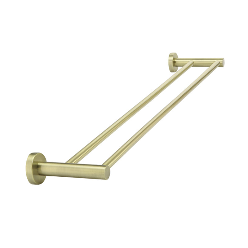 Round Double Towel Rail 600mm - PVD Tiger Bronze