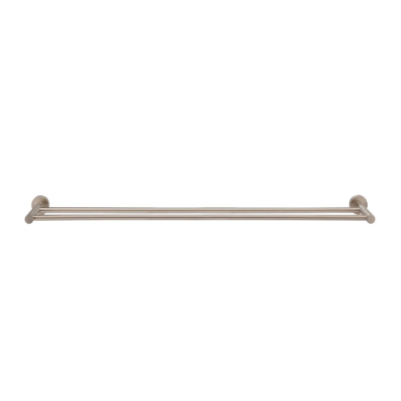 Round Double Towel Rail 900mm - Champagne