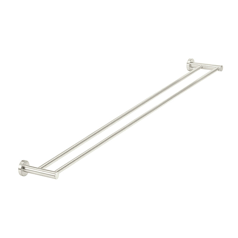 Round Double Towel Rail 900mm - PVD Brushed Nickel