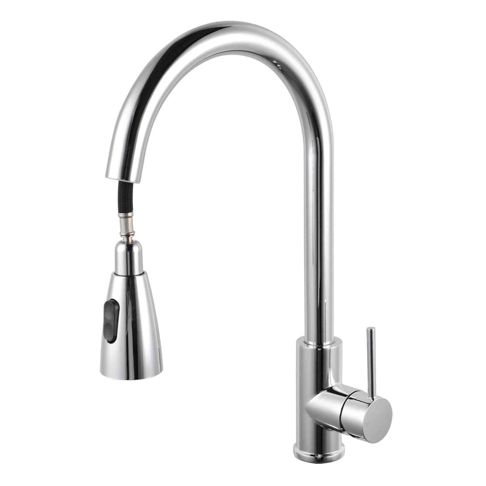 Round Pull Out Shower Kitchen Sink Mixer Tap: Versatile and convenient for kitchen tasks-CH1019.KM
