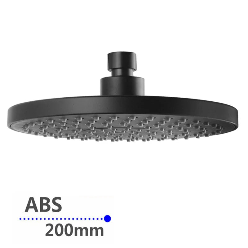 200mm Round Rainfall Shower Head: Luxurious Water Experience-Ox0102.Sh-Matt Black