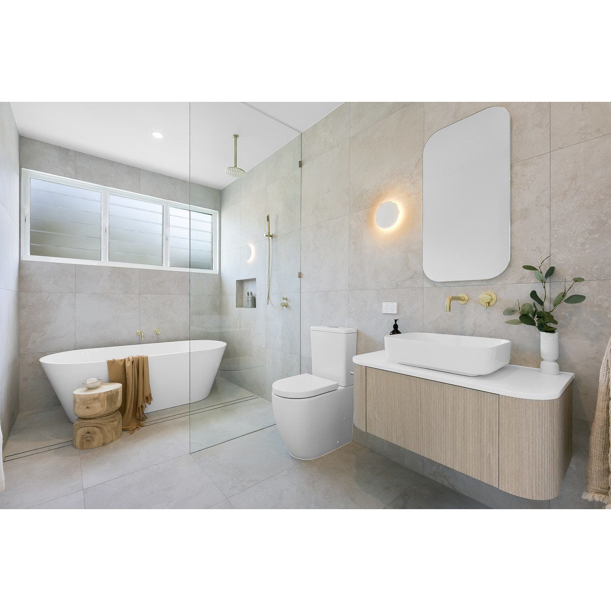 Round Shower Rose 200mm - PVD Tiger Bronze