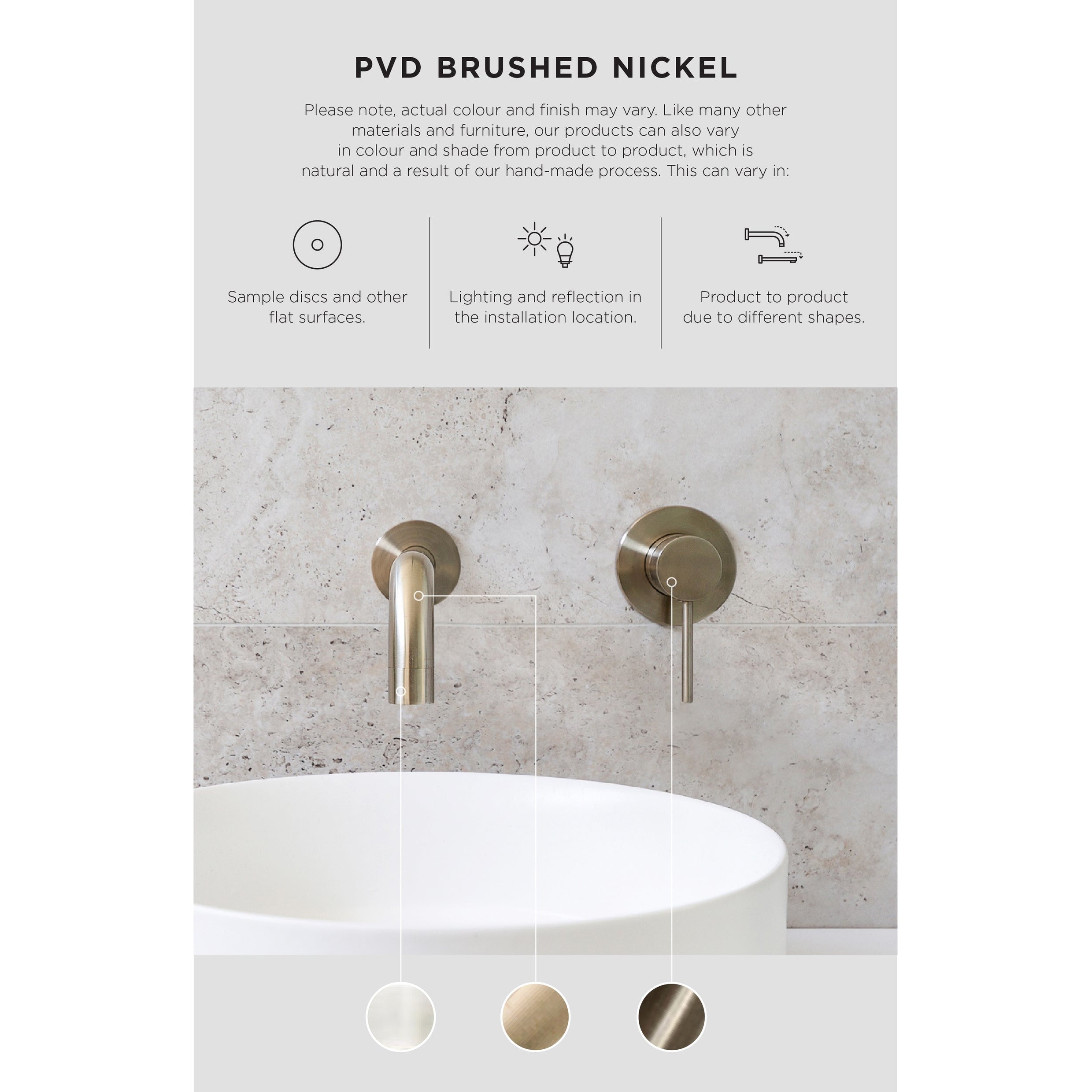 Meir Round Single Towel Rail 600mm - PVD Brushed Nickel