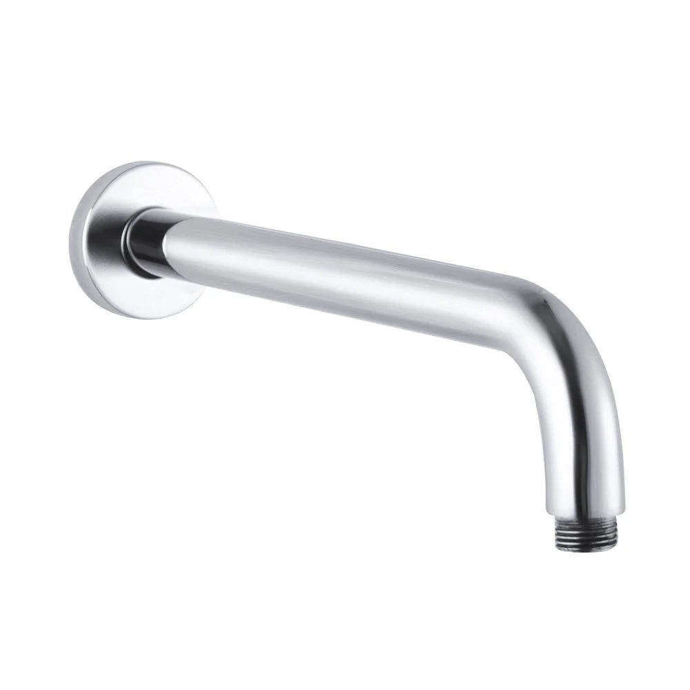  Stainless Steel Wall Shower Arm: 400mm Durable Round Design for Wall Mounting-Brushed Nickel-BU0108.SA