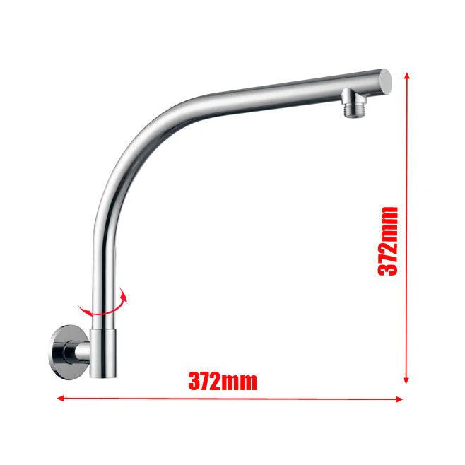 Round Swivel Wall Mounted Shower Arm: Adjustable and Sleek-CH0128.SA-Chrome