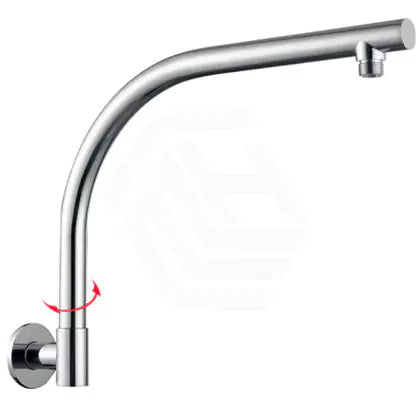 Round Swivel Wall Mounted Shower Arm: Adjustable and Sleek-CH0128.SA-Chrome