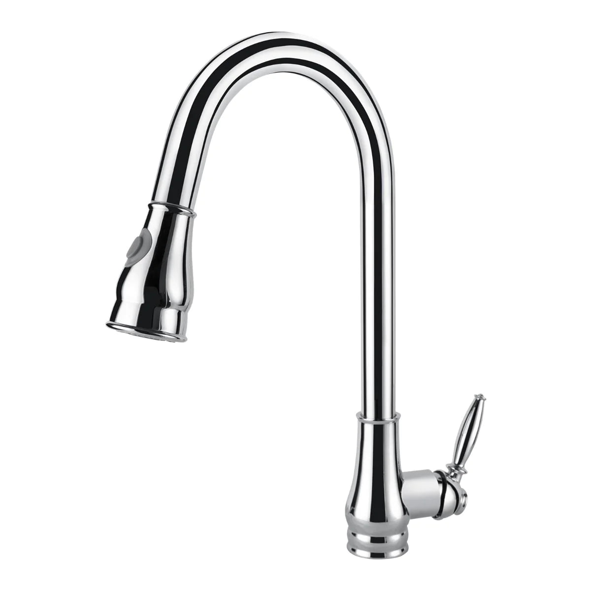 Round Vintage Pull Out Kitchen Sink Mixer Tap: Classic design with modern functionality-CH1018.KM