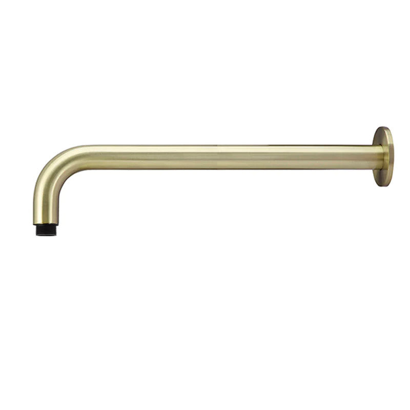 Round Wall Shower Curved Arm 400mm - PDV Tiger Bronze