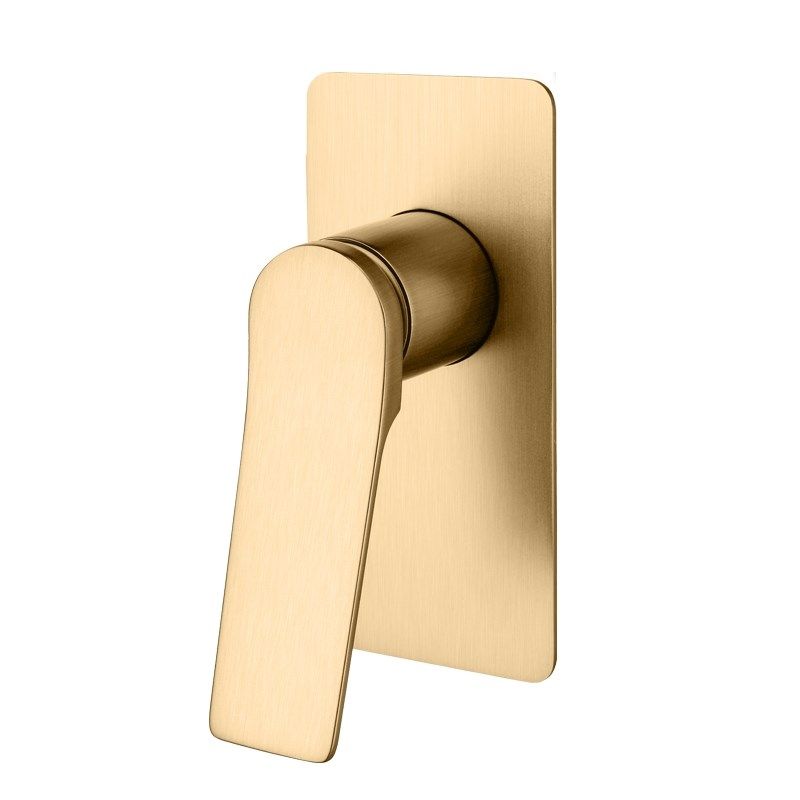 Rushy Series Square Brushed Yellow Gold Built-In Shower Mixer(Color Up)