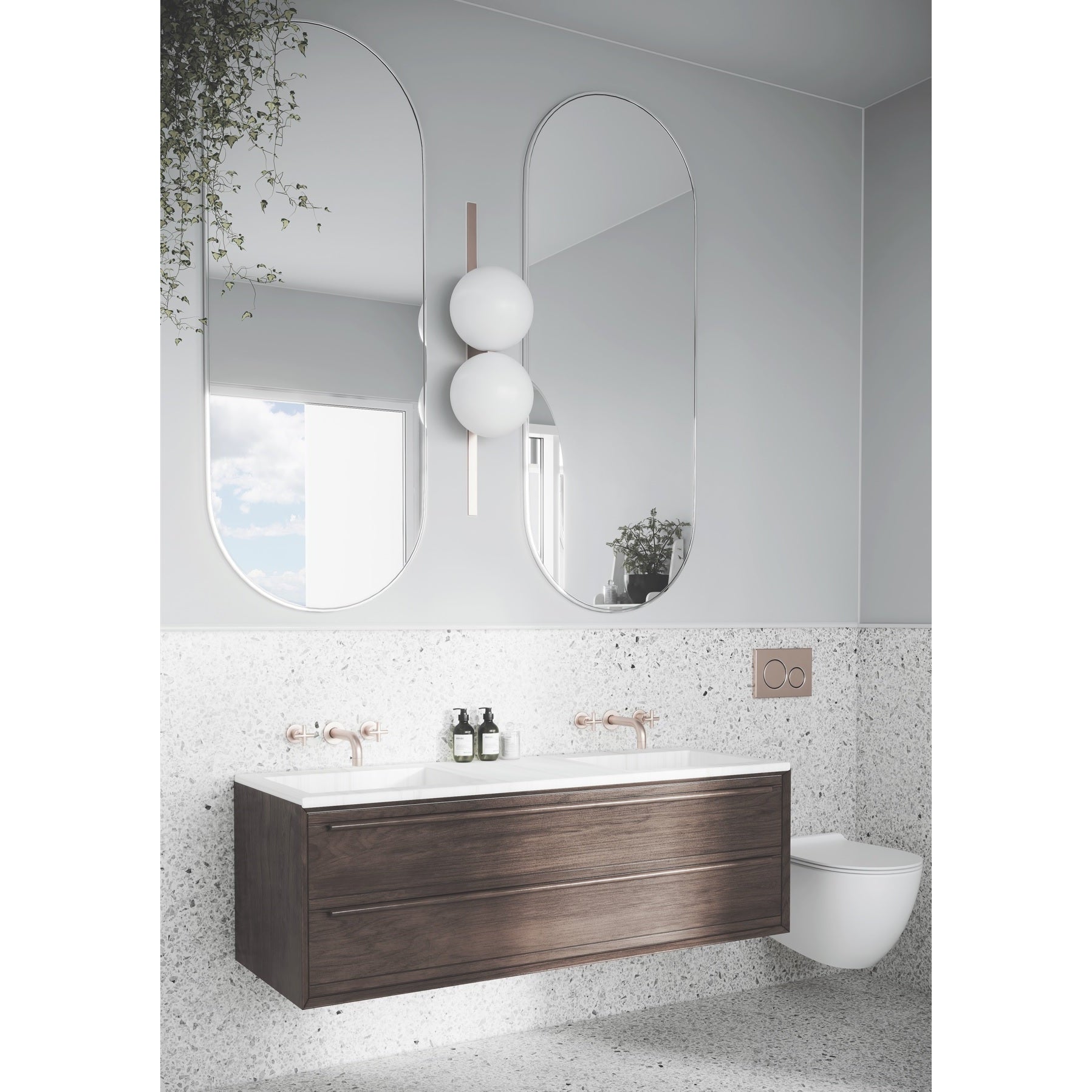 Sigma 21 Dual Flush Plate by Geberit - Champagne