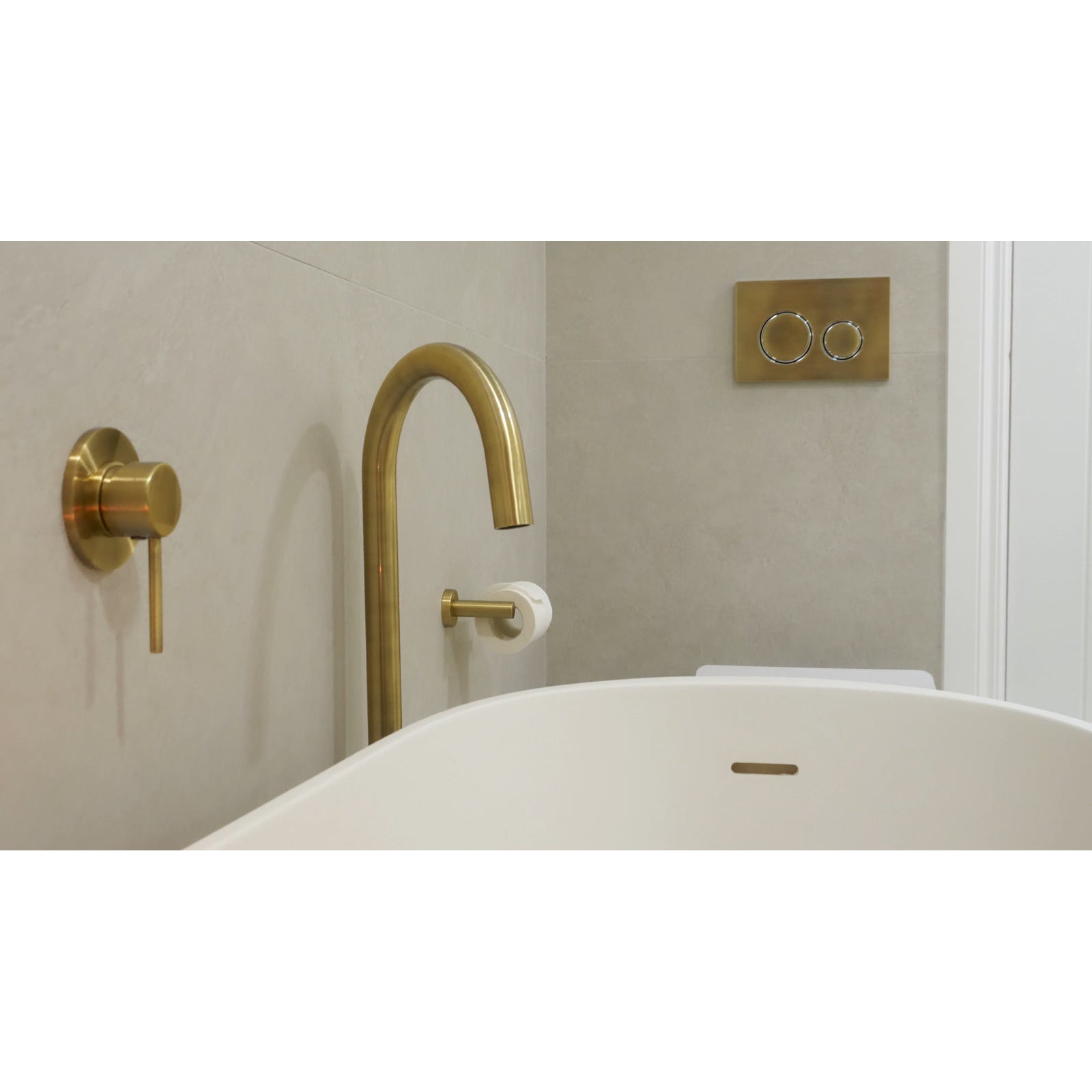 Sigma 21 Dual Flush Plate by Geberit - PVD Tiger Bronze