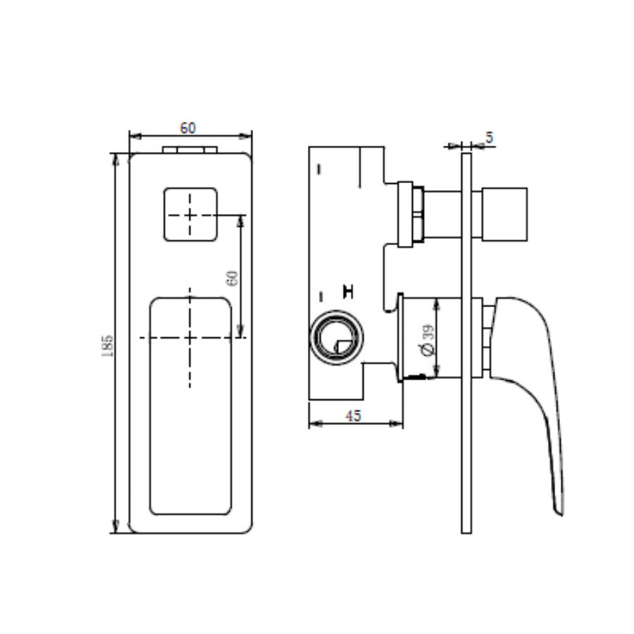 Sigma Shower Diverter - Efficient and Stylish Fixture SM-101706