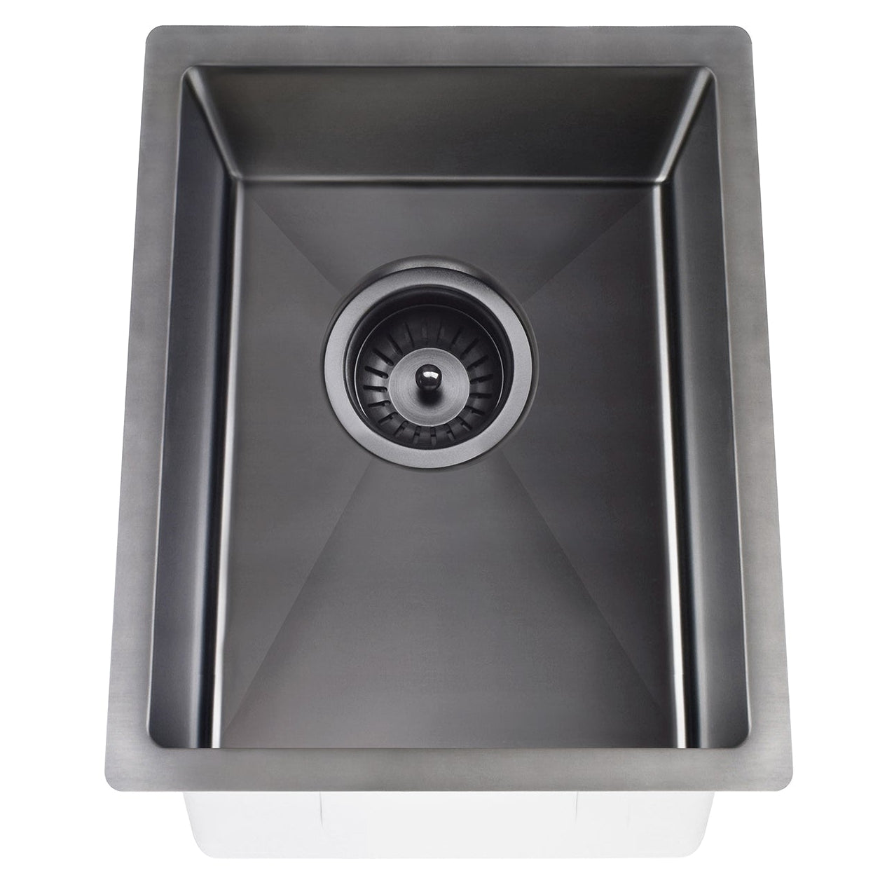 Meir Kitchen Sink - Single Bowl 380 x 440 - Gunmetal Black