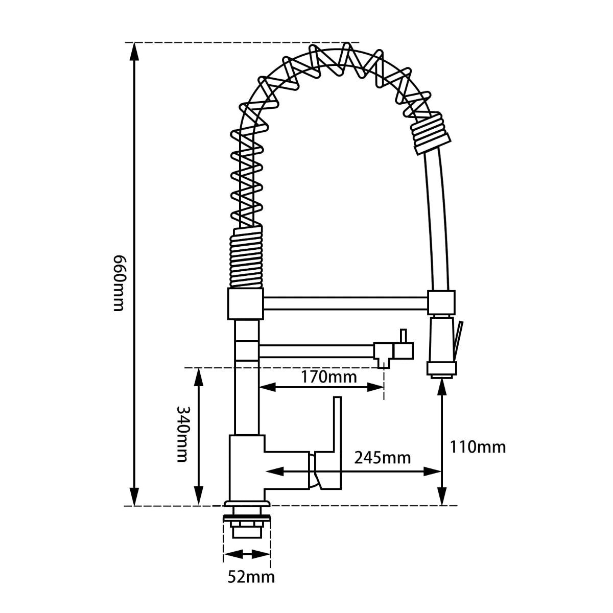 Spring Double Spout Kitchen Sink Mixer Tap: Innovative design for enhanced kitchen functionality-CH1009.KM