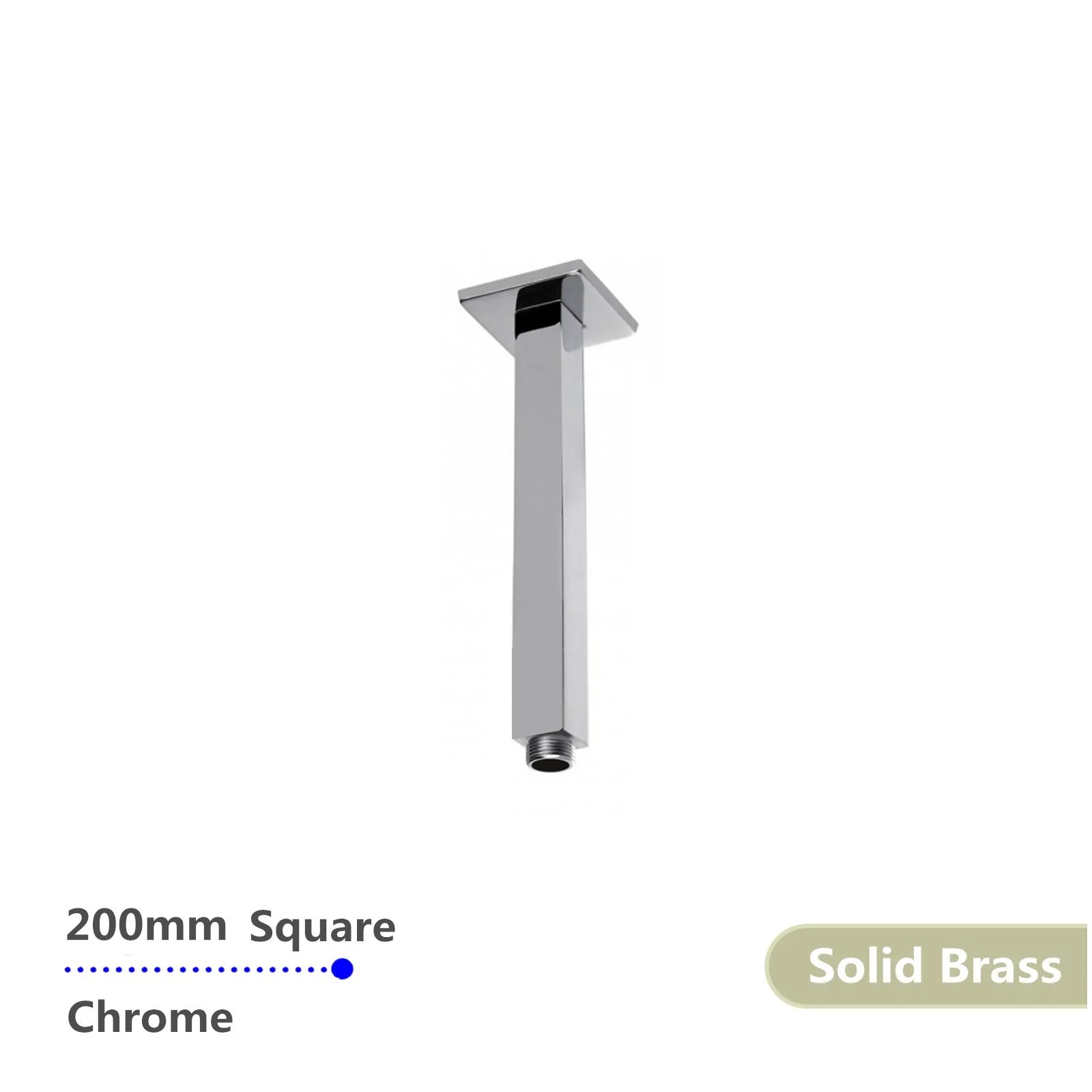 Square Ceiling Shower Arm: Modern Sleek and Functional-CH0103.SA-200MM-Chrome