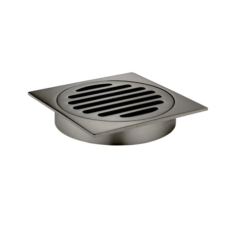 Square Floor Grate Shower Drain 100mm outlet - PVD Shadow