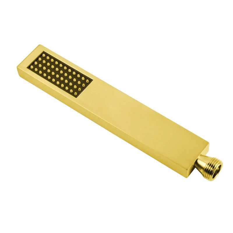 Square Handheld Shower Spray Head: Modern Design-Brushed-Yellow-Gold-BUYG-S5.HHS