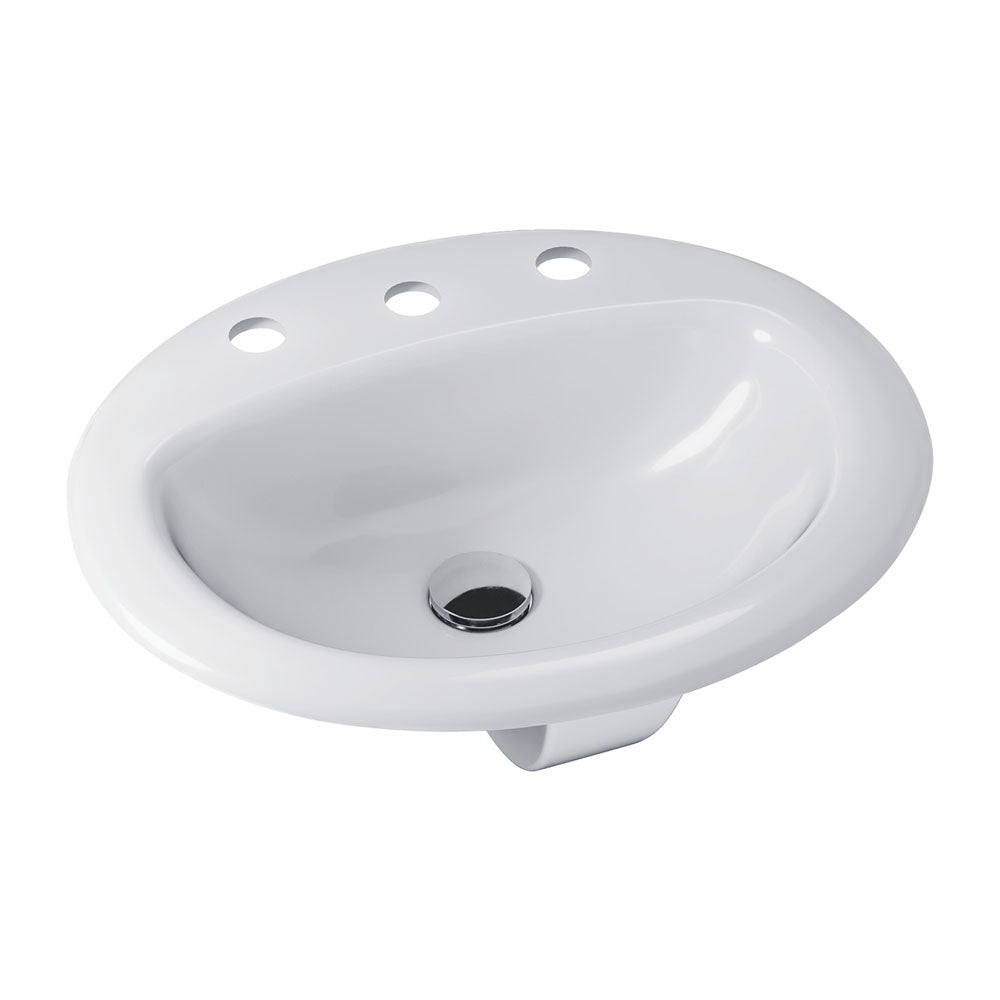 Fienza Stella Fully-Inset Basin, 3 Tap Holes