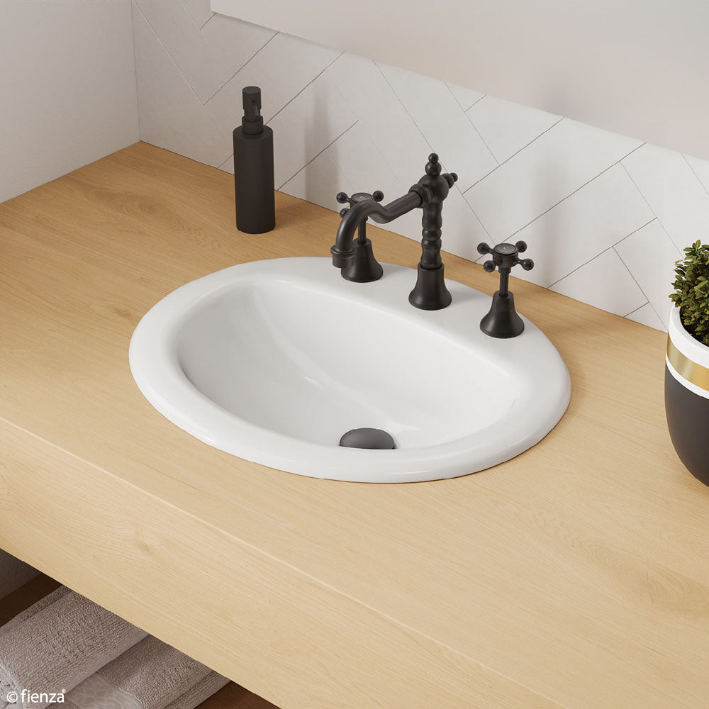 Fienza Stella Fully-Inset Basin, 3 Tap Holes