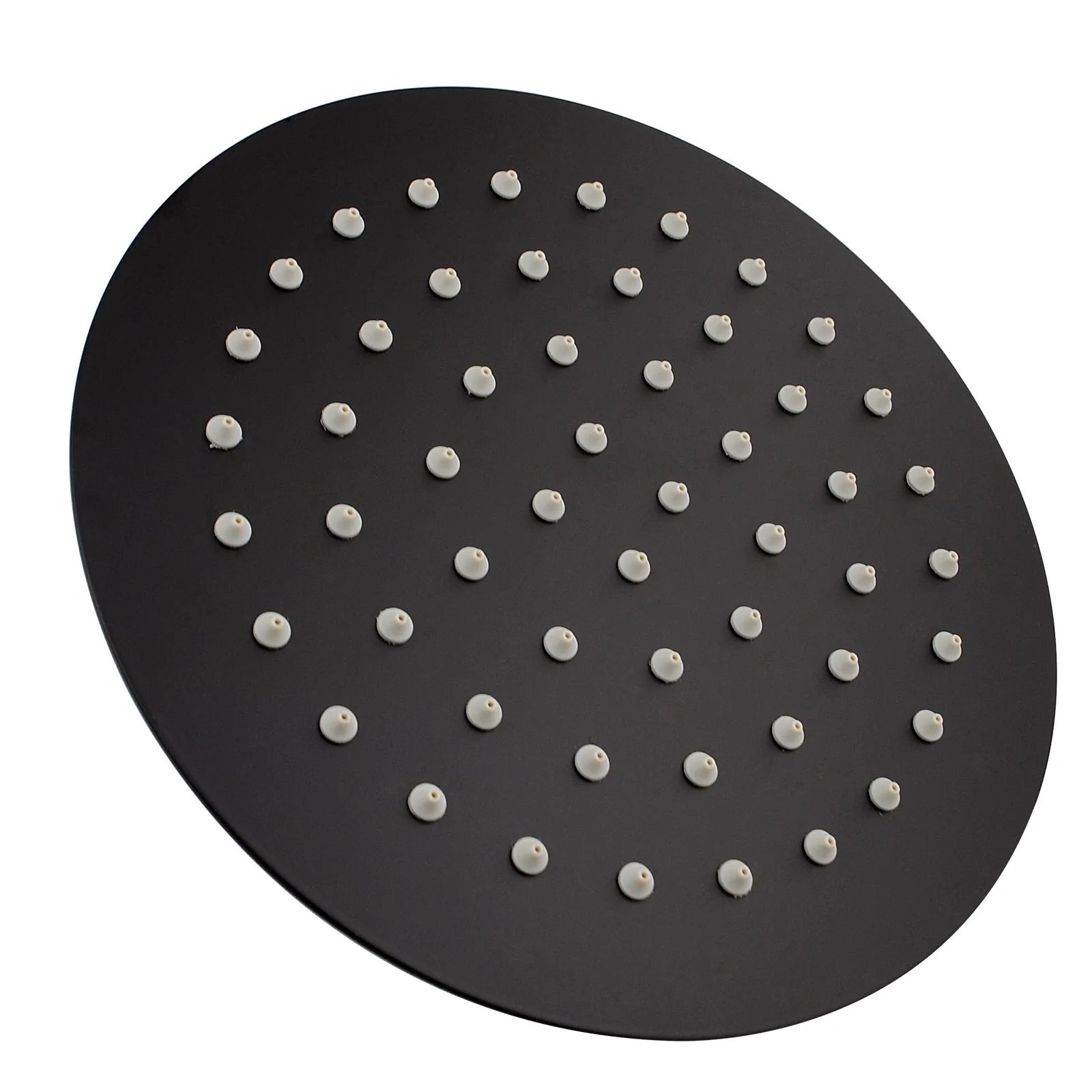 Super-Slim Round Rainfall Shower Head: Sleek Design, Wide Coverage-200mm-Matte Black-OX0119.SH