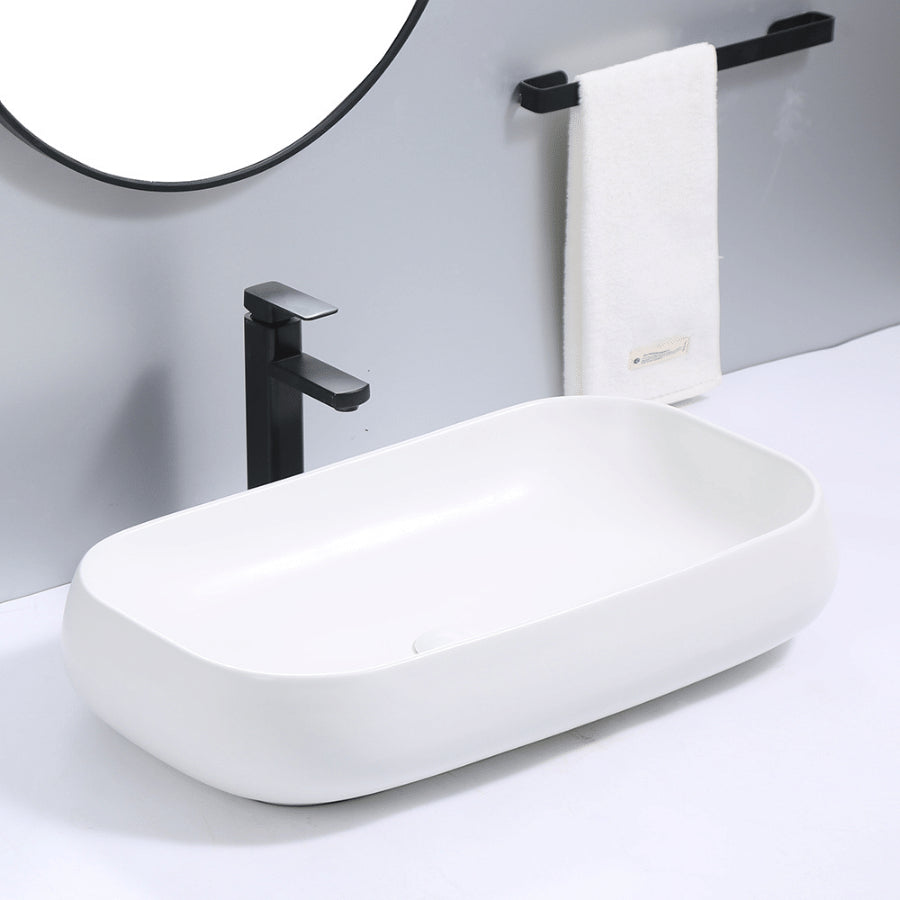 Top Counter Ceramic Basin YJ9244: Contemporary Elegance for Stylish Bathrooms