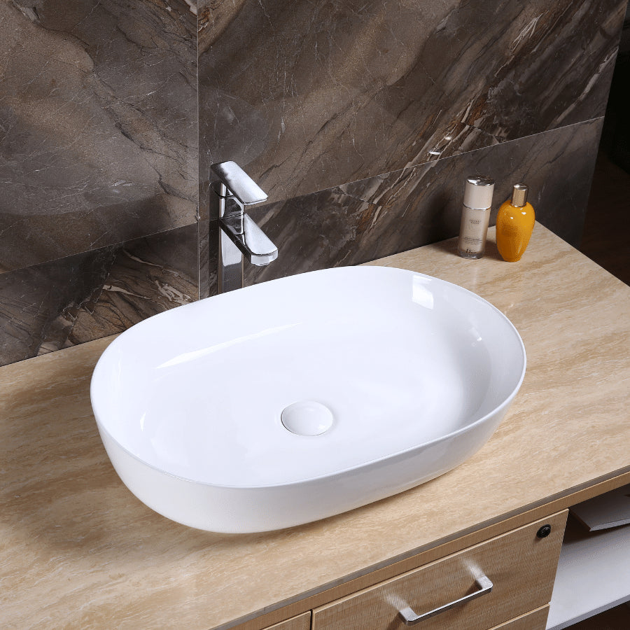 Striking and Modern Design Basin: Top Counter Ceramic YJ9487C