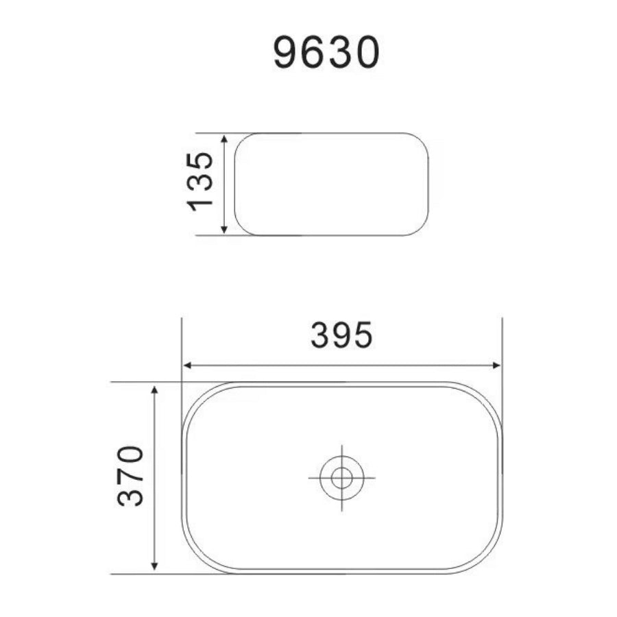 Top Counter Ceramic Basin YJ9630 - Stylish and versatile solution for your space, size