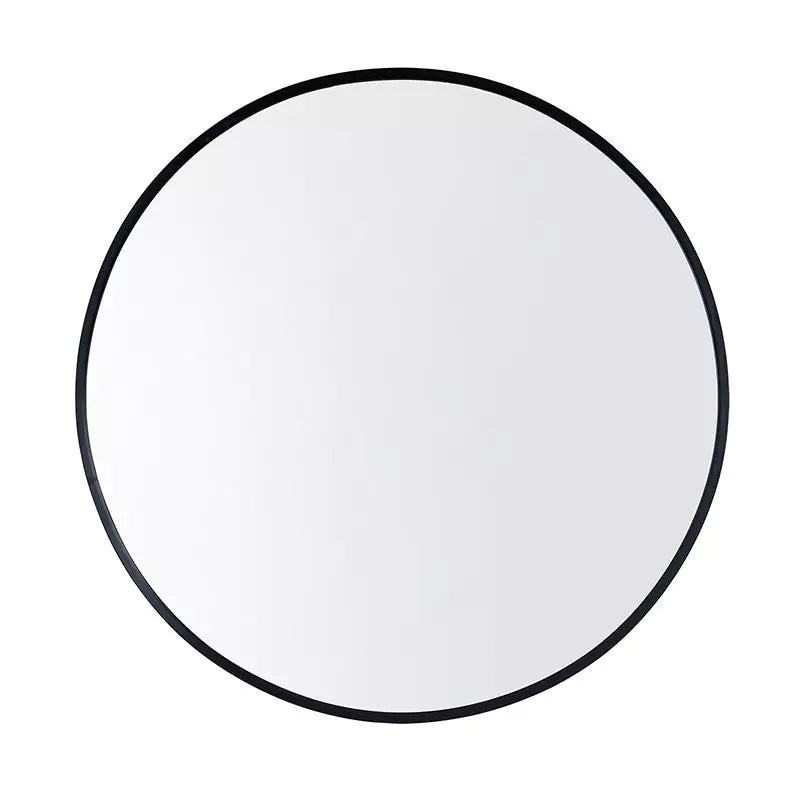 Chic Round Black Aluminum Wall Mirror For Modern And Stylish Interiors - T-800MRB