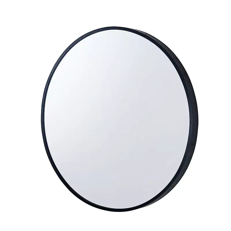 Chic Round Black Aluminum Wall Mirror For Modern And Stylish Interiors - T-800MRB